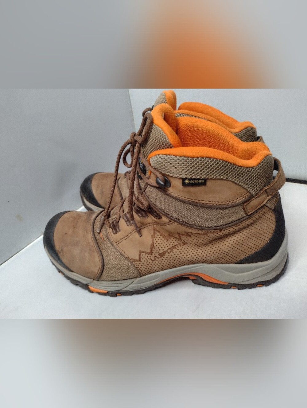 La Sportiva Hiking Boots Mens Size 12 Brown Vibram FC ECO 3.0 GTX Hiking CC